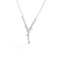 Cubic Zirconia Diamonds Silver Pendant Charm Necklace