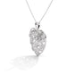 Silver Leaf Necklace - Heart  Pendant