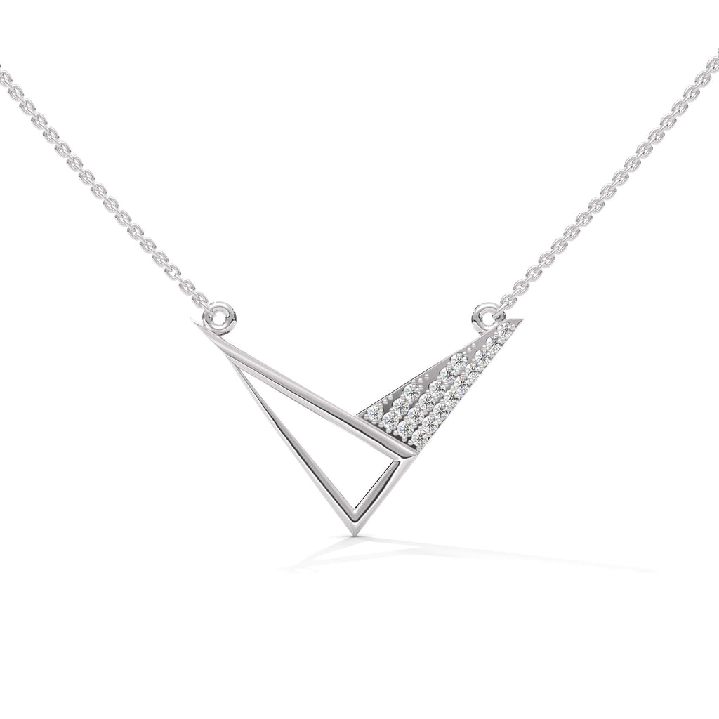 925 Sterling Silver Triangles Necklace