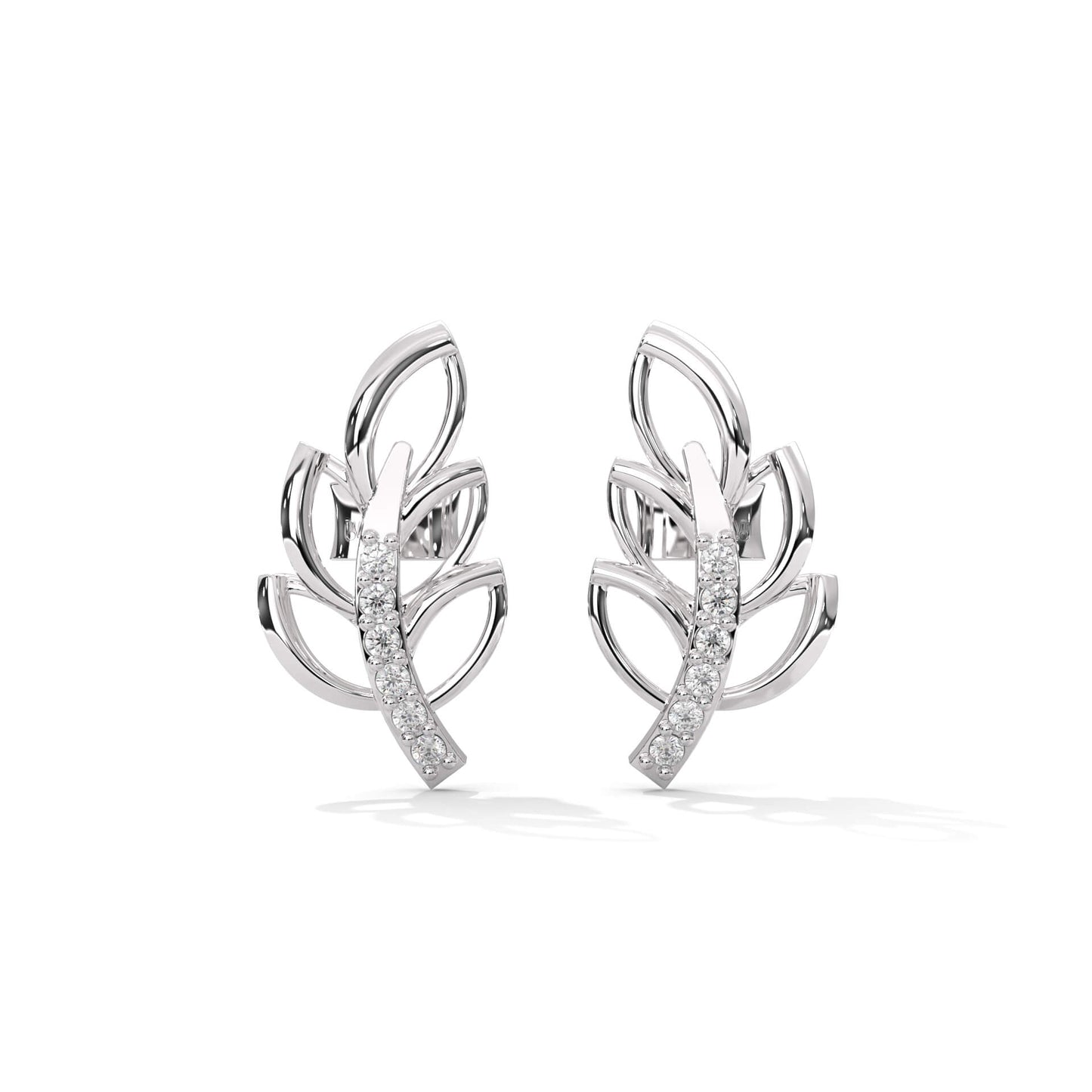 Beautiful Sterling Silver Earrings With Diamonds