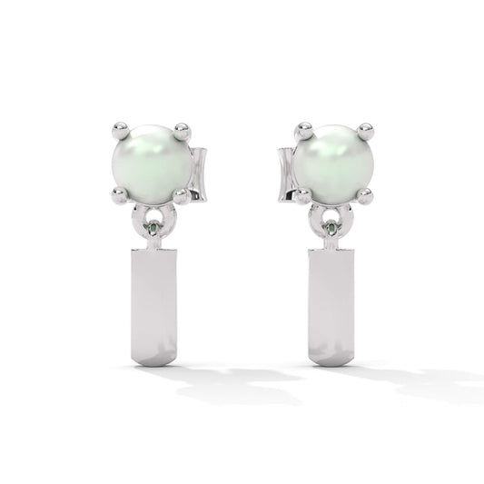 Stylish Pearly Cluster Sterling Silver Earrings