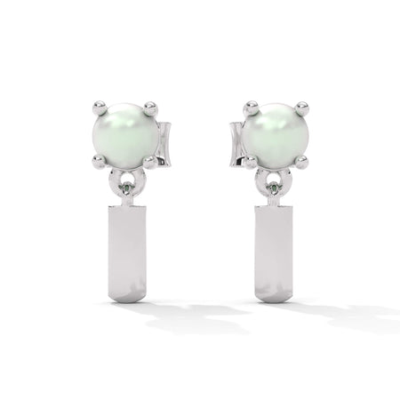 Stylish Pearly Cluster Sterling Silver Earrings