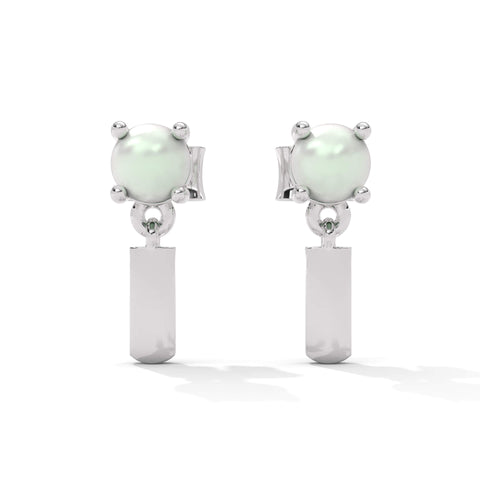 Stylish Pearly Cluster Sterling Silver Earrings