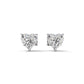 Heart Shaped Solitaire Diamond Stud Earrings