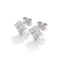 925 Sterling Silver Small Diamond Earrings