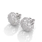 925 Sterling Silver Diamond Studded Stud Earrings