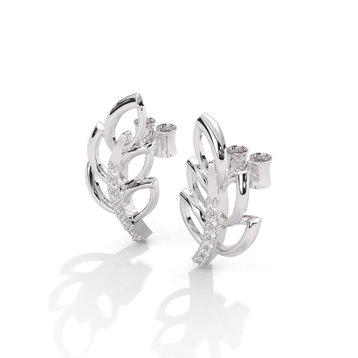 Beautiful Sterling Silver Earrings With Diamonds