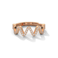 925 Sterling Silver Heartstrings Adjustable Ring