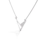 925 Sterling Silver Triangles Necklace