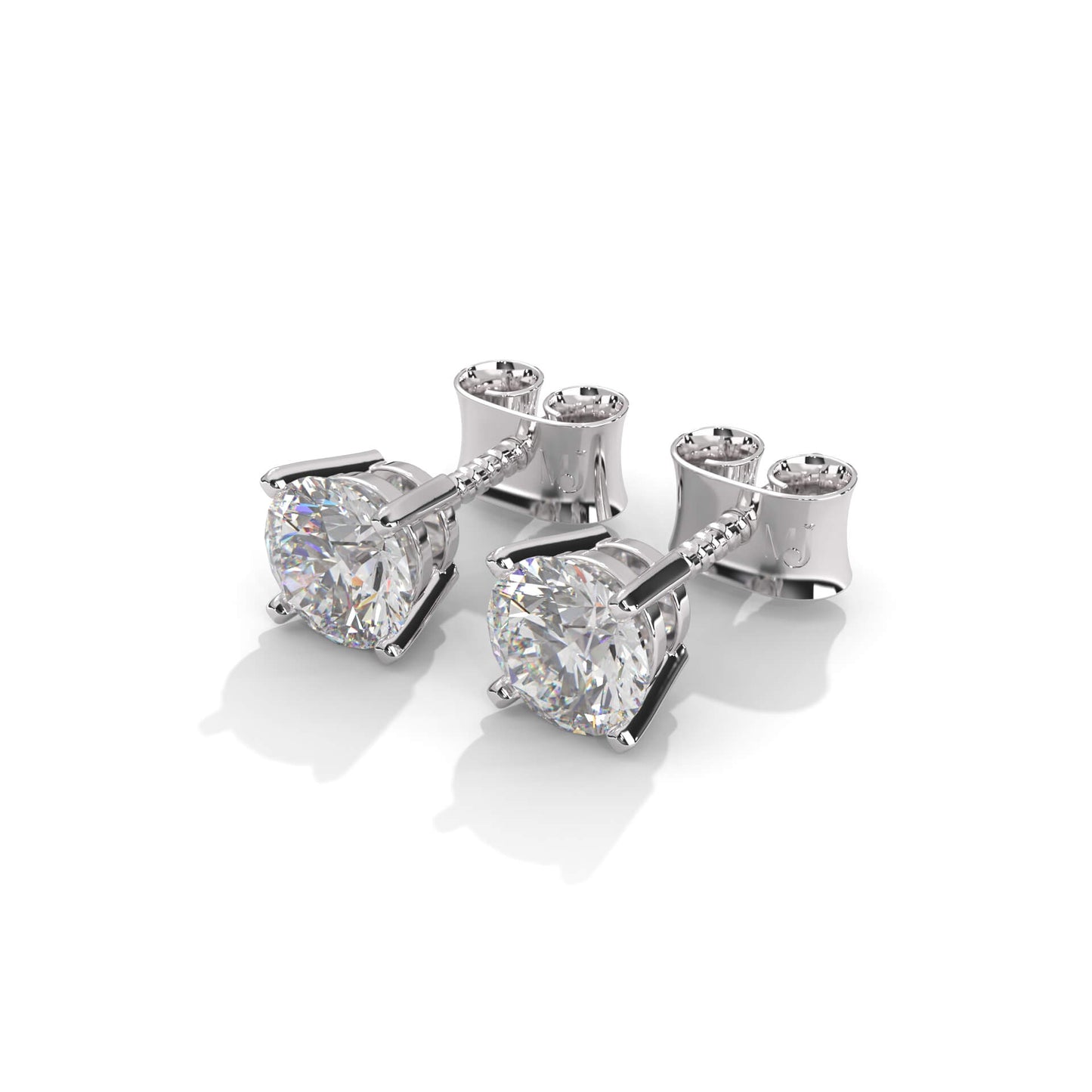 Round Brilliant Moissanite Single Stud Earring