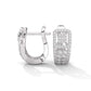 Silver Toned American Diamond Studded Classic Hoop Earrings