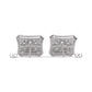 Natural Diamond Stud Earrings in 925 Sterling Silver