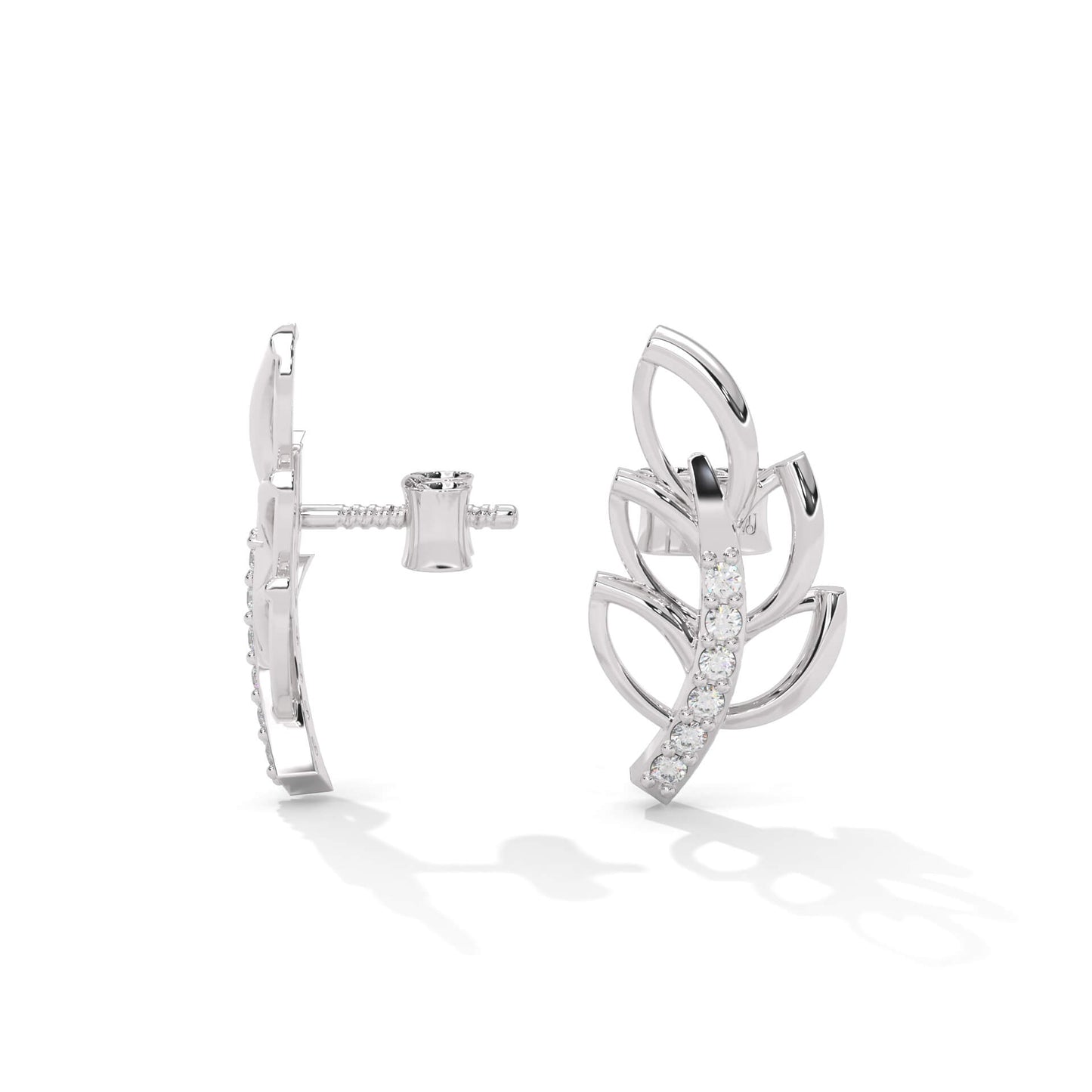 Beautiful Sterling Silver Earrings With Diamonds