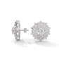 925 Sterling Silver Spring Flower Stud Earrings For Women 