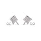 925 Sterling Silver Small Diamond Earrings