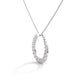 Silver Diamond Pear Drop Necklace pendant