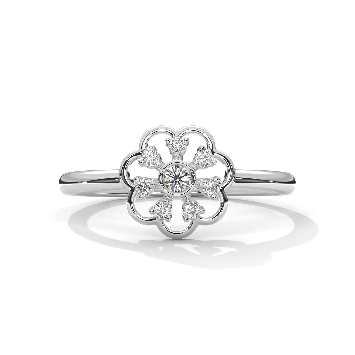 Blossom Cluster Sterling Silver Ring