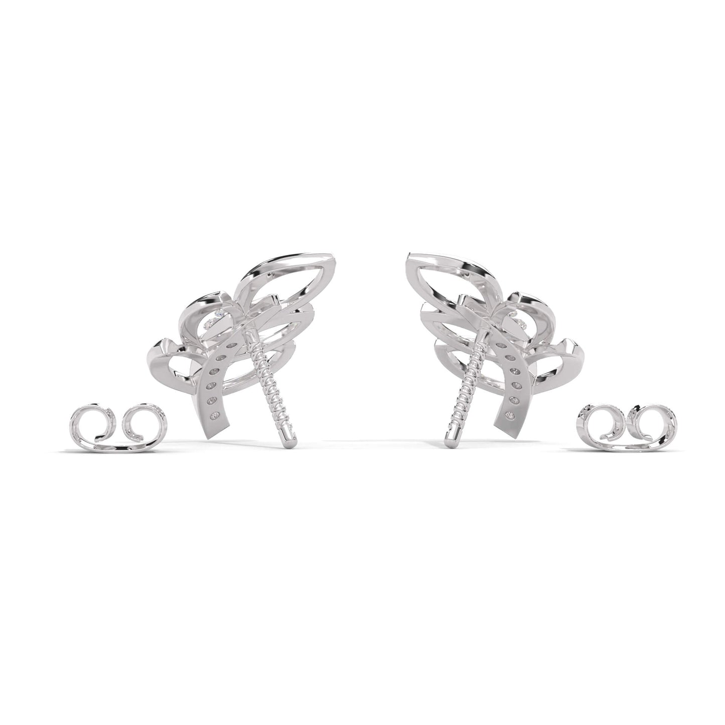 Beautiful Sterling Silver Earrings With Diamonds