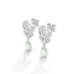 Diamond & South Sea Pearl Drop Silver Earrings