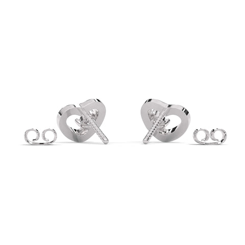 Heart Earrings Small Fragrant Love Diamond Zircon Earrings