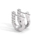 Hoop Diamond silver Earrings -  Classic Glamour With a Dazzling Twist