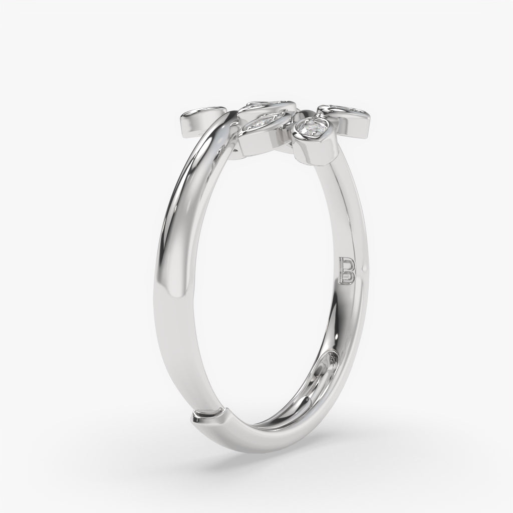 Sterling Silver Celestique Adjustable Ring