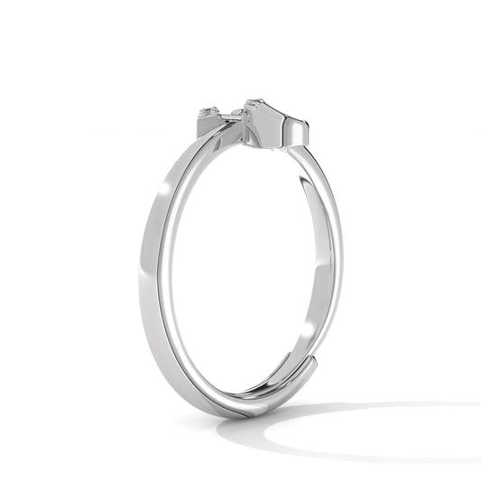 Silver Minimal Classic Adjustable Ring