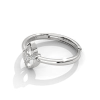 Stylish Leafy Silver Ring