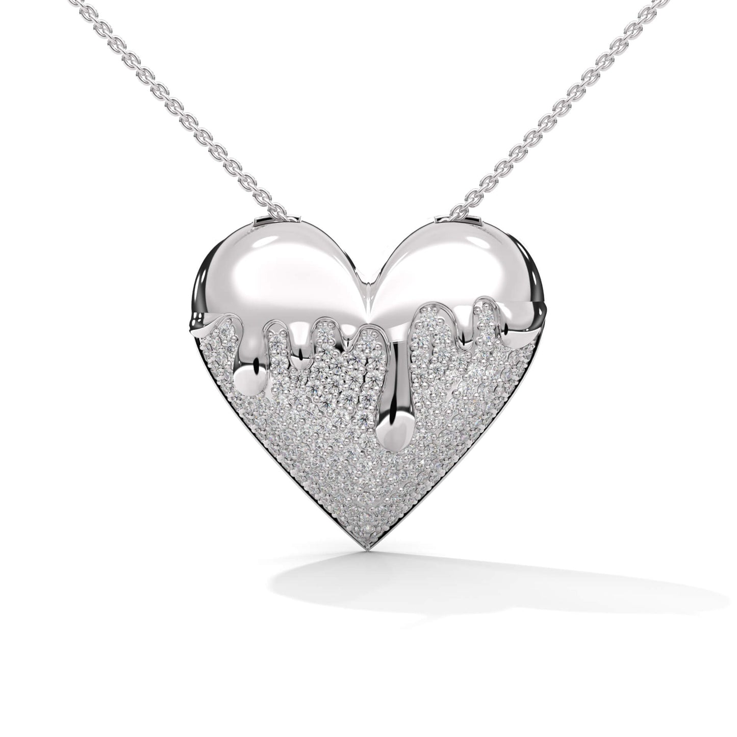 Fashionable Heart Shape Silver Pendant