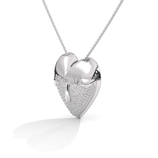 Fashionable Heart Shape Silver Pendant