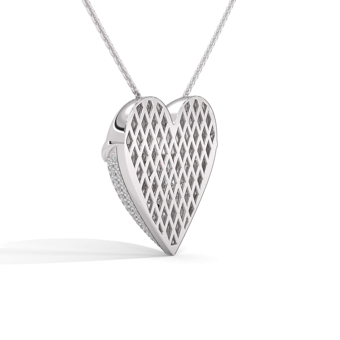 Fashionable Heart Shape Silver Pendant