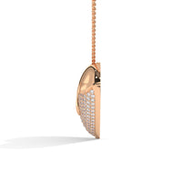 Fashionable Heart Shape Silver Pendant With Diamond Silver Necklace