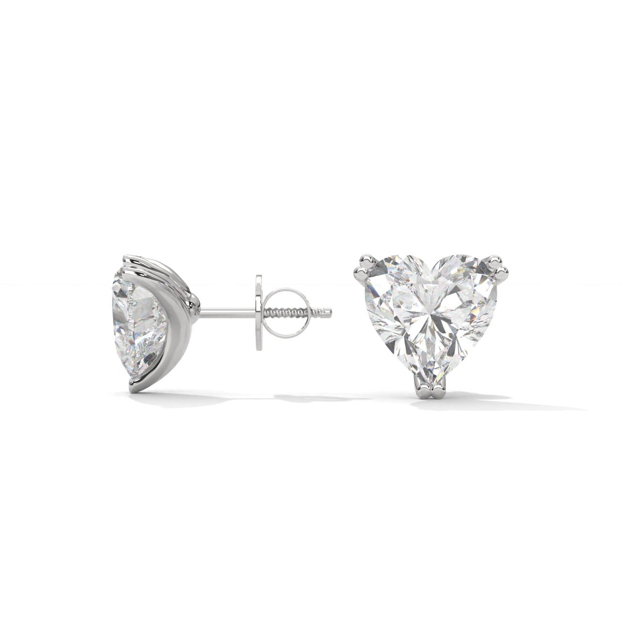 Swarish Heart Silver Earrings