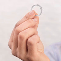 Cubic Zirconia & Sterling Silver Chain Ring