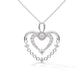 Silver Heart Diamond Pendant