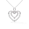 Silver Heart Diamond Pendant