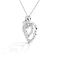 Silver Heart Diamond Pendant