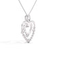 Silver Heart Diamond Pendant