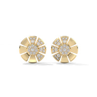Brilliant Round Diamond silver Earrings