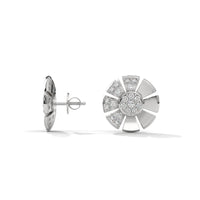 Brilliant Round Diamond silver Earrings