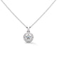 Crystal Circle Silver Necklace Pendant