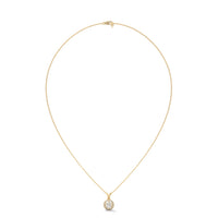 Beautiful Flower Round Pendant Sterling Silver Necklace