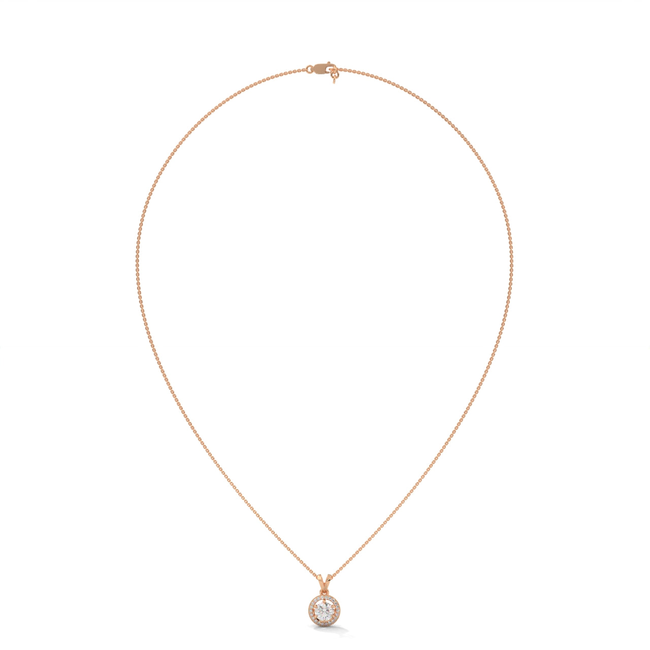 Beautiful Flower Round Pendant Sterling Silver Necklace