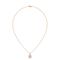 Beautiful Flower Round Pendant Sterling Silver Necklace