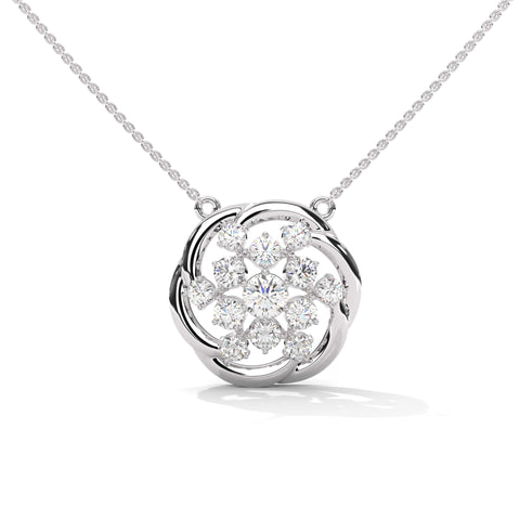 Simple Silver Cubic Zirconia Pendant