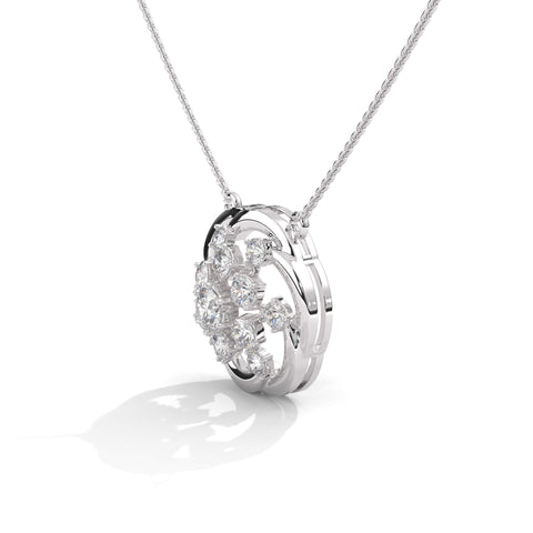 Simple Silver Cubic Zirconia Pendant