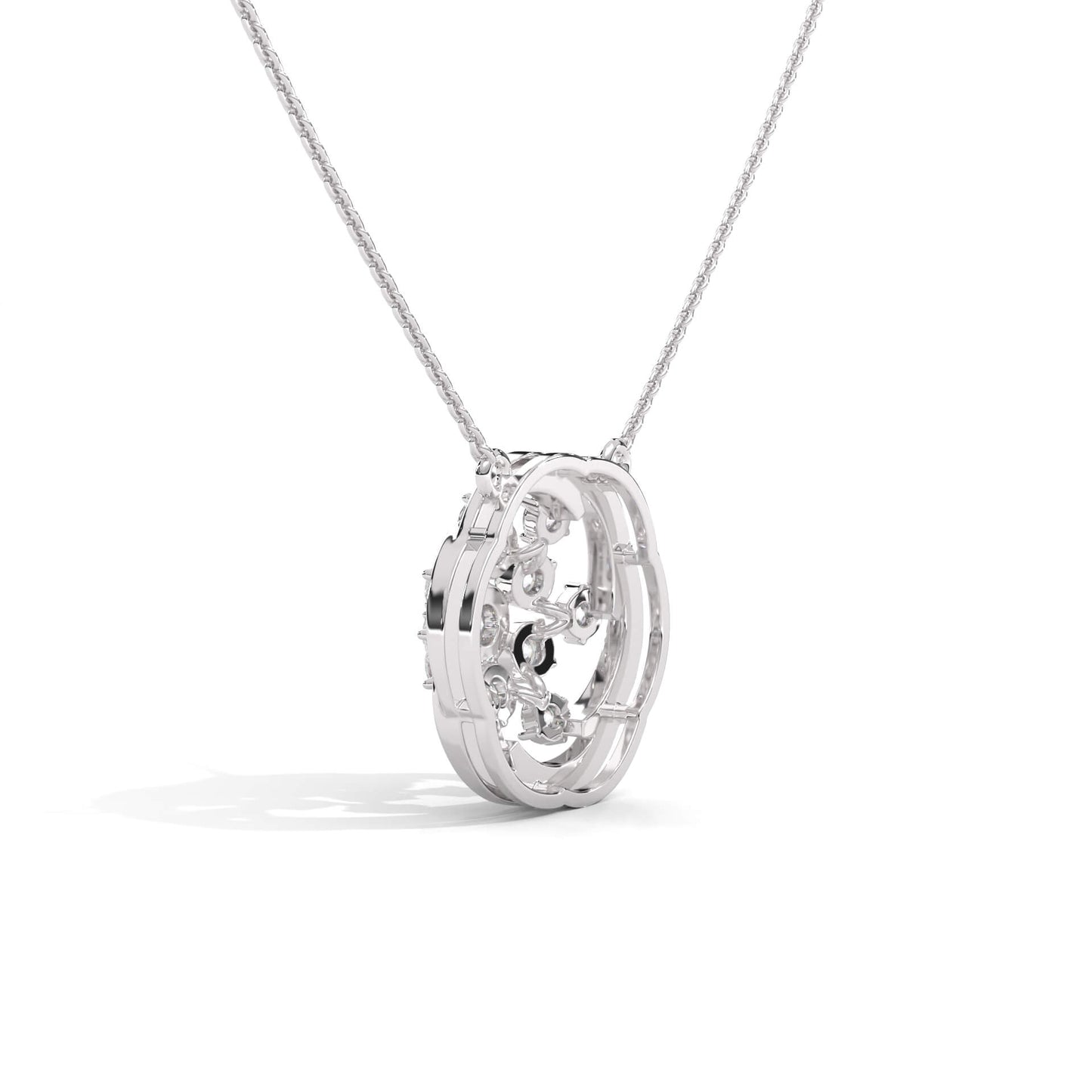 Simple Silver Cubic Zirconia Pendant