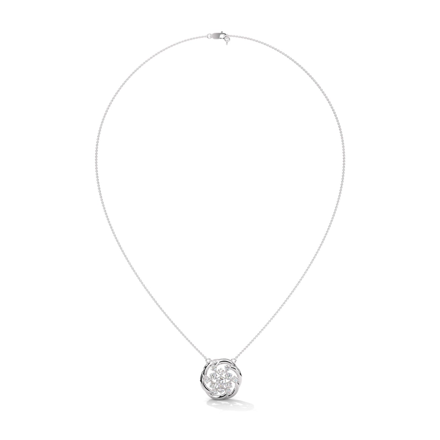 Simple Silver Cubic Zirconia Pendant