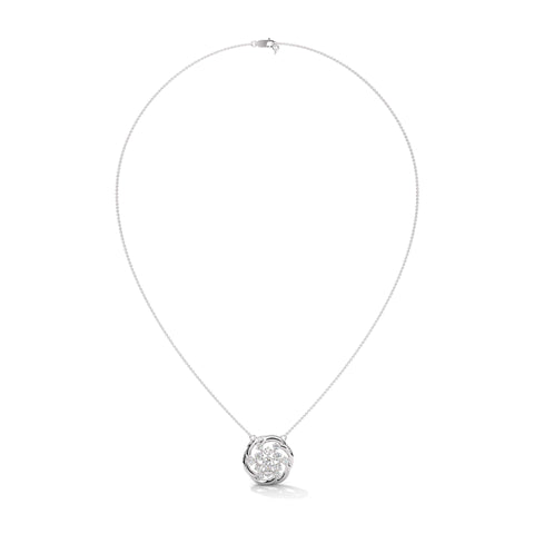 Simple Silver Cubic Zirconia Pendant