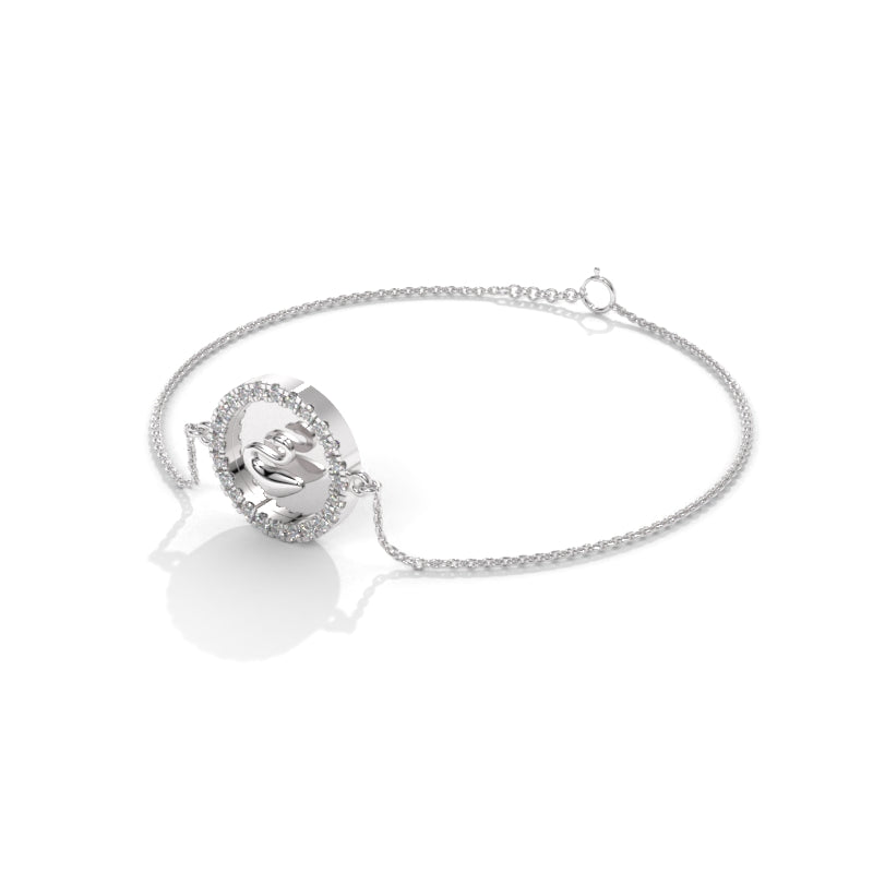 The Silver Dainty Swan Bracelet